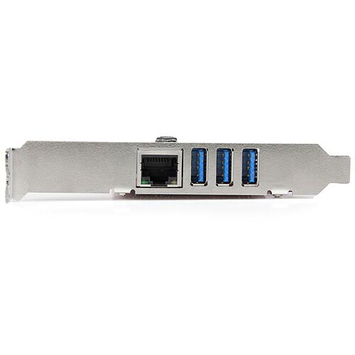 StarTech.com Carte PCI Express à 3 ports USB 3.0 et 1 port Gigabit Ethernet avec UASP pas cher