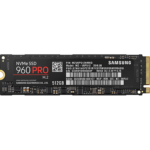 Samsung SSD 960 PRO M.2 PCIe NVMe 512 Go pas cher
