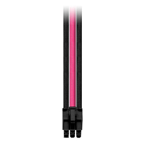 Thermaltake TtMod Sleeve Cable (Extension Câble Tressé) - Rose et Noir pas cher
