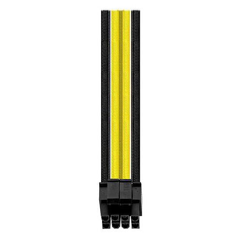 Thermaltake TtMod Sleeve Cable (Extension Câble Tressé) - Jaune et Noir pas cher