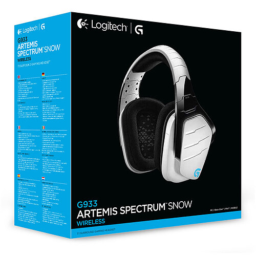 Logitech G933 Artemis Spectrum RGB Wireless 7.1 Surround Gaming Headset (Blanc) pas cher