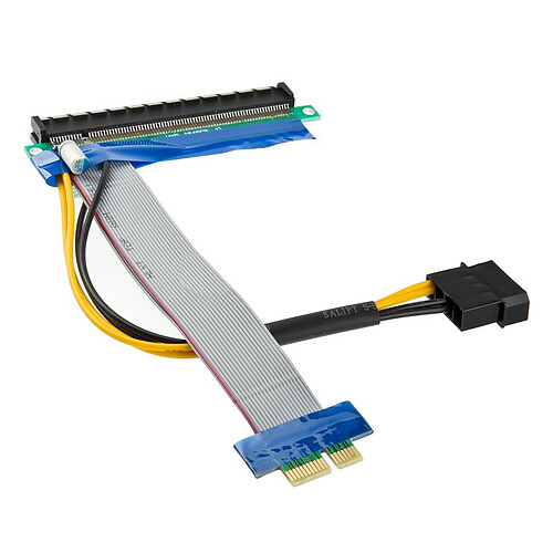 Adaptateur horizontal (riser) PCI-Express 1x vers 16x pas cher