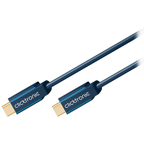 Clicktronic Câble USB-C To USB-C 3.1 (Mâle/Mâle) - 1 m pas cher