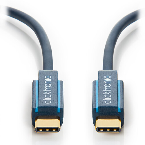 Clicktronic Câble USB-C To USB-C 3.1 (Mâle/Mâle) - 1 m pas cher