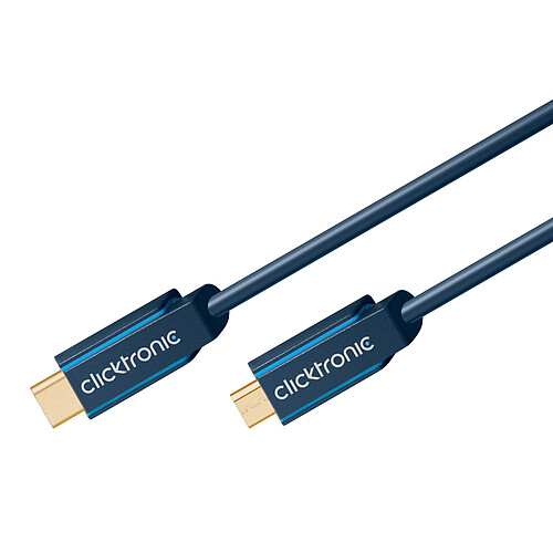 Clicktronic Câble USB-C To Micro USB-B 2.0 (Mâle/Mâle) - 1 m pas cher