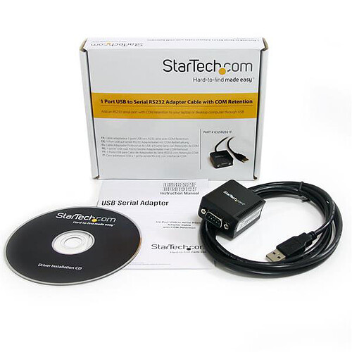 StarTech.com Câble adaptateur USB vers série DB9 RS232 - M/M - 1.8 m pas cher