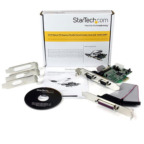StarTech.com Carte PCI Express avec 2 ports série RS232 et 1 port parallèle pas cher