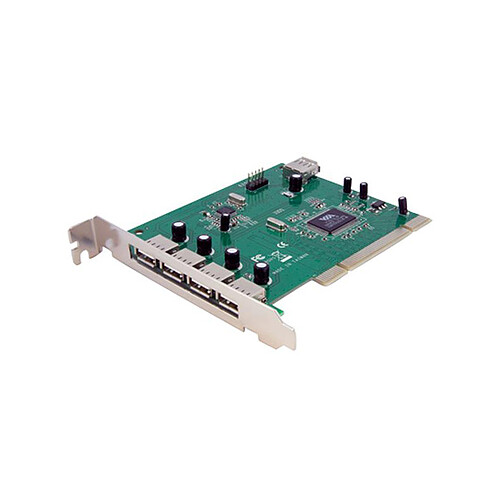 StarTech.com Carte adaptateur PCI vers 7 Ports USB 2.0 - interne/externe pas cher