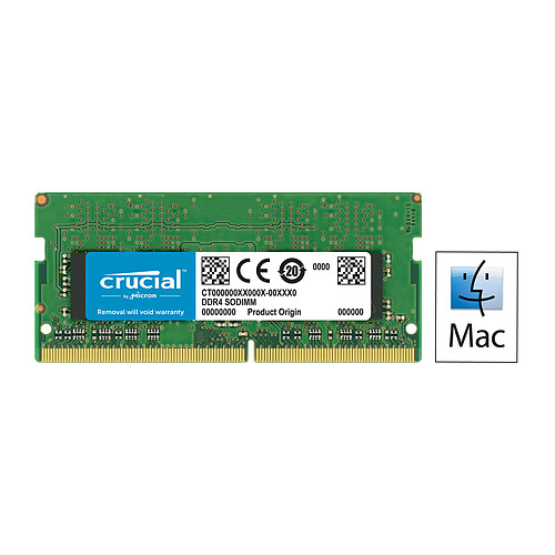 Crucial for Mac SO-DIMM DDR4 8 Go 2400 MHz CL17 pas cher