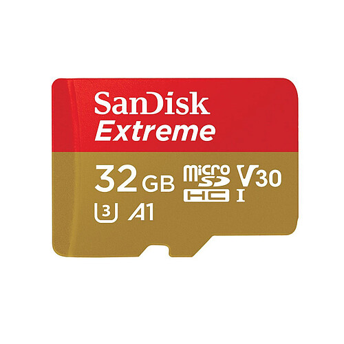 SanDisk Extreme microSDHC UHS-I U3 V30 32 Go + Adaptateur SD pas cher