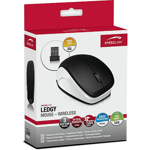 Speedlink Ledgy Wireless (noir/blanc) pas cher