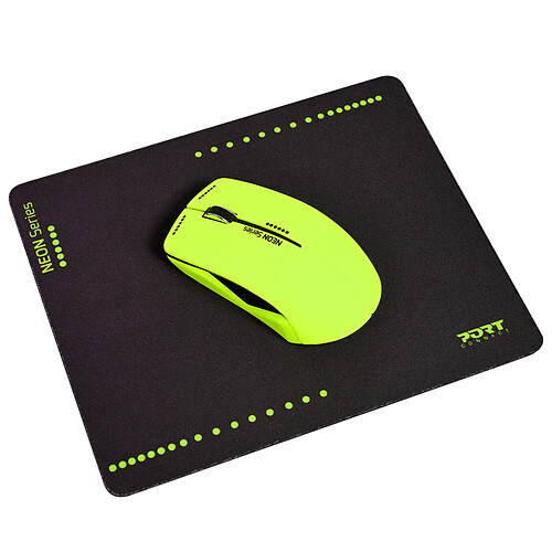 PORT Connect Neon Wireless Mouse - Jaune pas cher