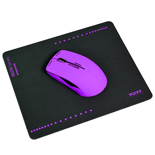 PORT Connect Neon Wireless Mouse - Violet pas cher