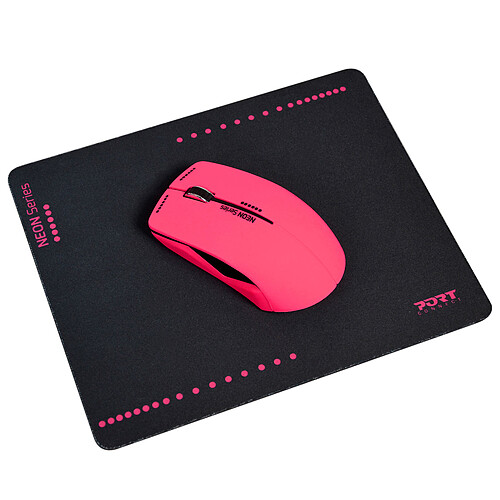 PORT Connect Neon Wireless Mouse - Rose pas cher