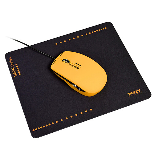 PORT Connect Neon Wired Mouse - Orange pas cher