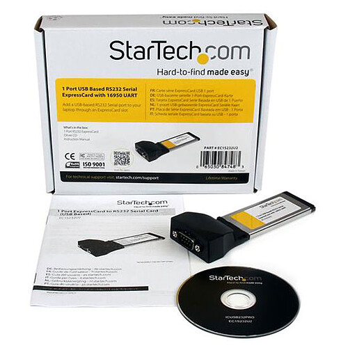 StarTech.com Carte adaptateur ExpressCard vers série RS232 DB9 pas cher