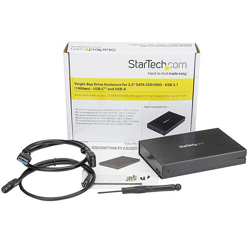 StarTech.com Boîtier USB 3.1 (10 Gb/s) pour HDD / SSD SATA de 2,5" pas cher
