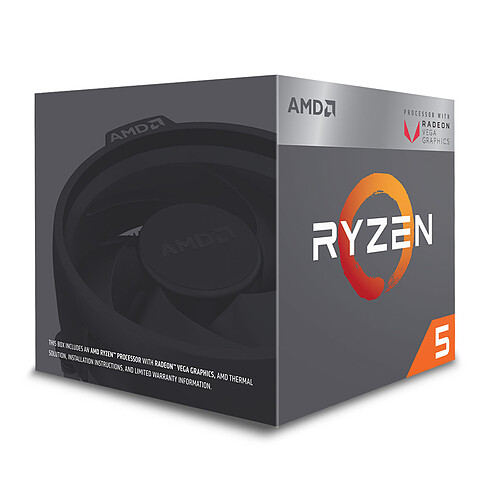 AMD Ryzen 5 2400G Wraith Stealth Edition (3.6 GHz) avec mise à jour BIOS pas cher