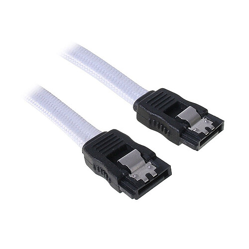 BitFenix Alchemy White - Câble SATA gainé 75 cm (coloris blanc) pas cher