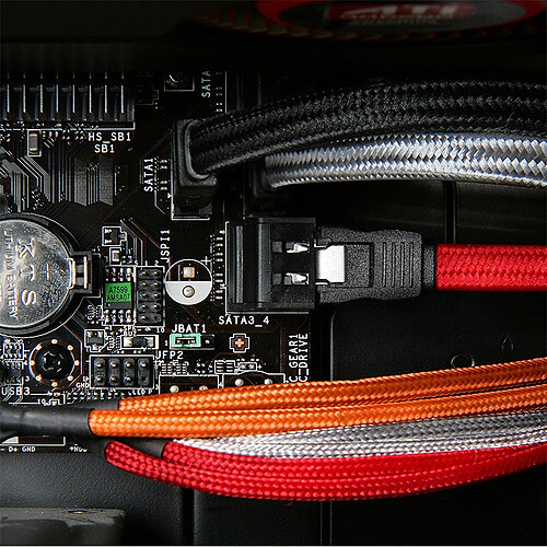BitFenix Alchemy Red - Câble SATA gainé 75 cm (coloris rouge) pas cher