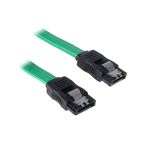 BitFenix Alchemy Green - Câble SATA gainé 75 cm (coloris vert) pas cher