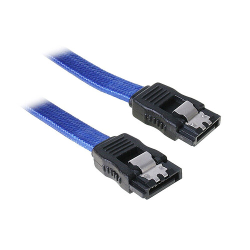 BitFenix Alchemy Blue - Câble SATA gainé 75 cm (coloris bleu) pas cher