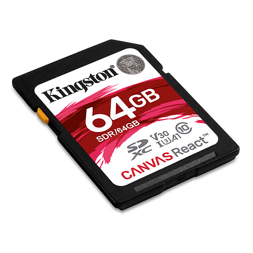 Kingston Canvas React SDR/64GB pas cher