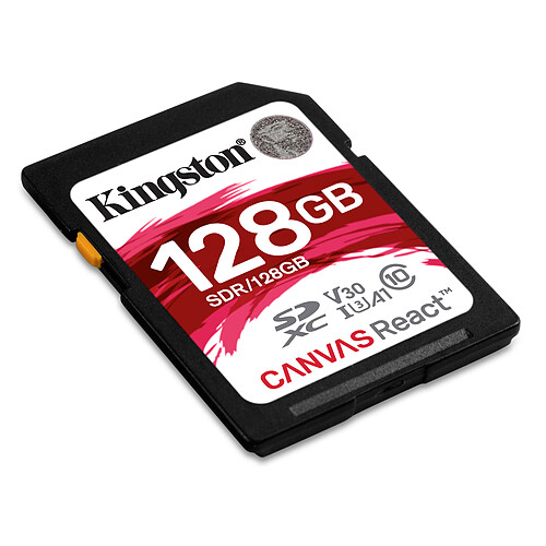 Kingston Canvas React SDR/128GB pas cher