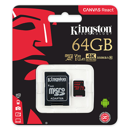 Kingston Canvas React SDCR/64GB pas cher