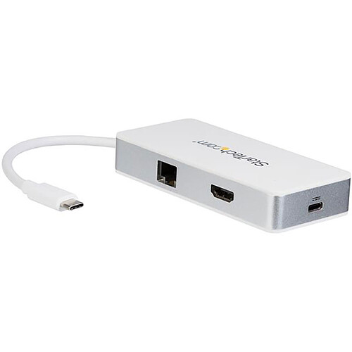 StarTech.com Adaptateur multiport USB-C avec lecteur de carte SD, GbE, USB 3.0 et PD 100 W pas cher