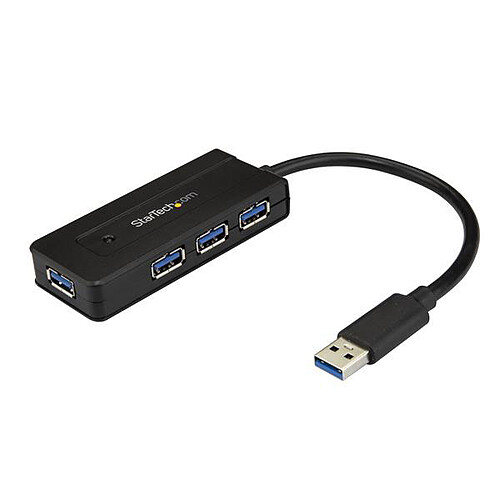 StarTech.com Mini Hub USB 3.0 à 4 ports avec port de charge et adaptateur d'alimentation inclus pas cher