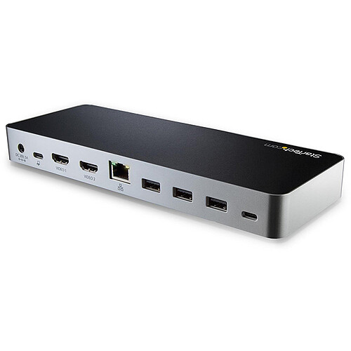 StarTech.com Station d'accueil USB-C double affichage pour PC - Power Delivery 60 W pas cher