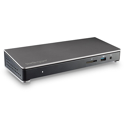 StarTech.com Station d'accueil Thunderbolt 3 double affichage 4K 60 Hz pour PC portable avec lecteur de carte SD pas cher