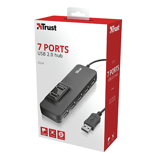 Trust Oila USB-A / 7 x USB 2.0 pas cher