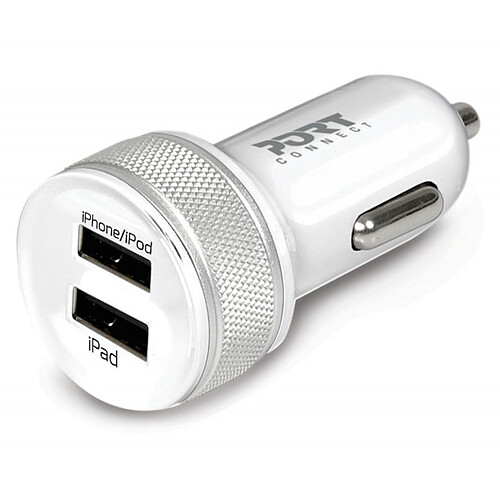 Port Connect 2x USB Car Charger + Câble Lightning pas cher
