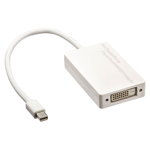 Valueline Adaptateur mini DisplayPort Mâle vers DVI + DisplayPort + HDMI pas cher