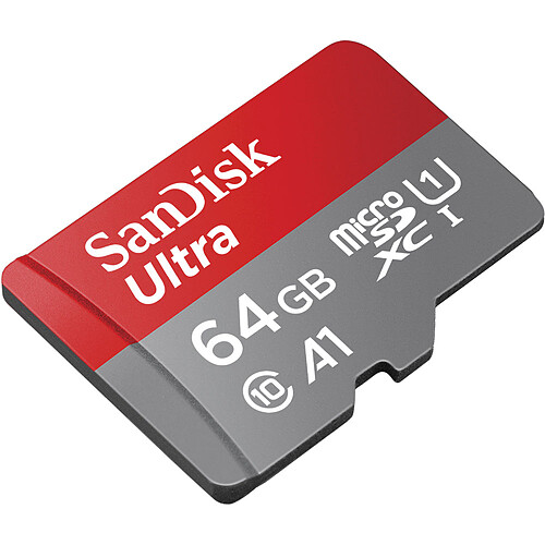SanDisk Ultra microSDXC UHS-I U1 64 Go + Adaptateur SD pas cher