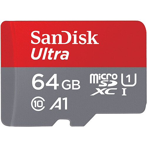 SanDisk Ultra microSDXC UHS-I U1 64 Go + Adaptateur SD pas cher