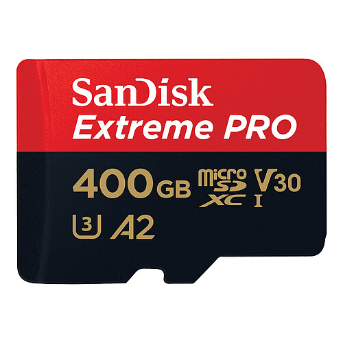 SanDisk Extreme Pro microSDXC UHS-I U3 V30 A2 400 Go + Adaptateur SD pas cher