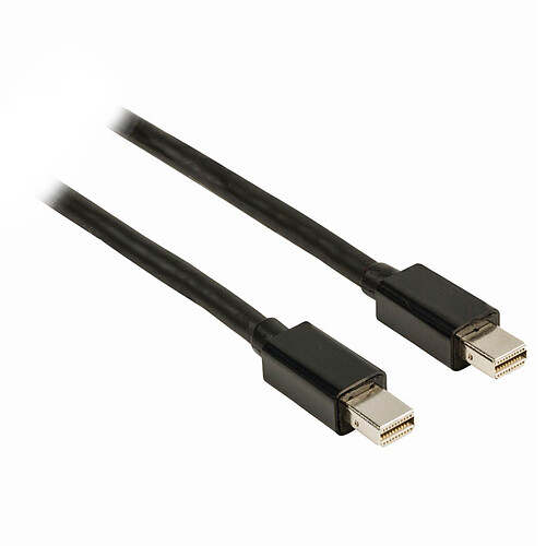 Nedis Câble Mini DisplayPort mâle/mâle Noir (1 mètre) pas cher