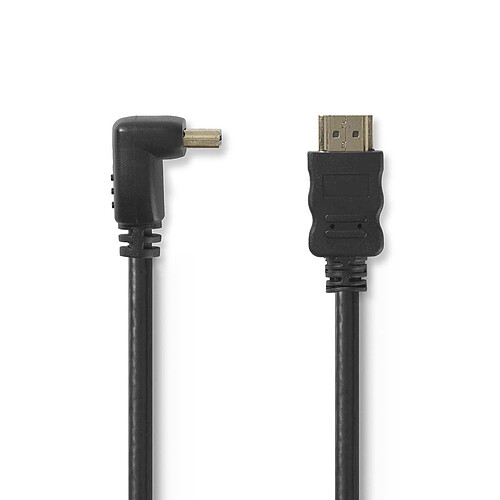 Nedis Câble HDMI coudé à 270° haute vitesse avec Ethernet Noir (1.5 mètre) pas cher