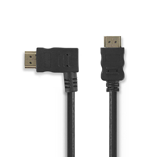 Nedis Câble HDMI coudé à gauche haute vitesse avec Ethernet Noir (1.5 mètre) pas cher