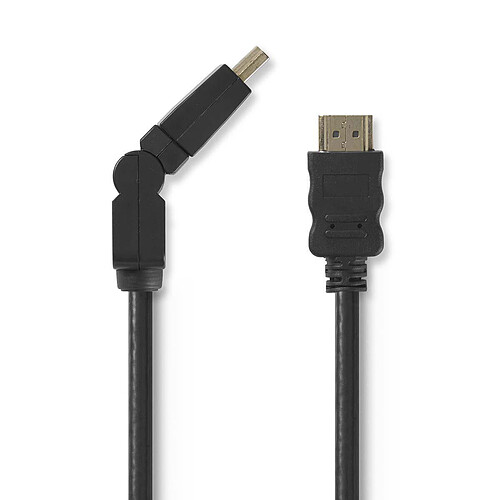 Nedis Câble HDMI rotatif haute vitesse avec Ethernet Noir (1.5 mètre) pas cher