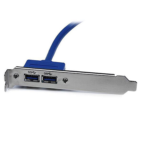 StarTech.com Câble adaptateur USB 3.0 IDC 20 broches vers plaque à 2 ports USB A encastrés pas cher