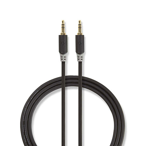 Nedis câble haute qualité audio stéréo jack 3.5 mm (1 mètre) pas cher