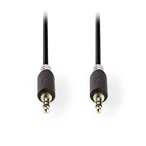 Nedis câble haute qualité audio stéréo jack 3.5 mm (1 mètre) pas cher