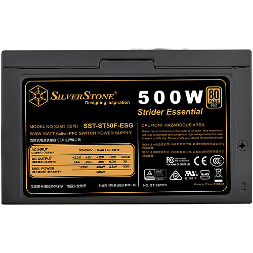 SilverStone Strider Essential ST50F-ESG 80PLUS Gold pas cher