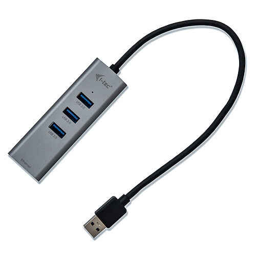 i-tec USB 3.0 Metal Hub 3 Ports - Gigabit Ethernet pas cher