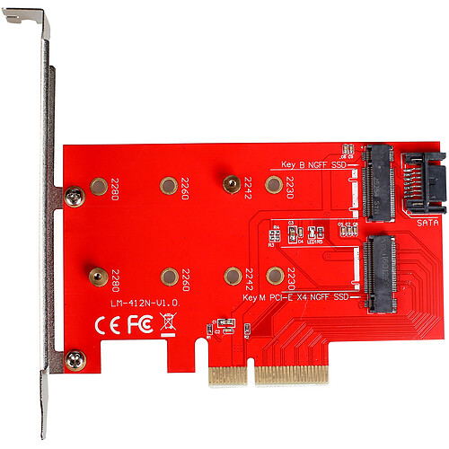 i-tec PCI-E 2x M.2 Card (PCE2M2) pas cher