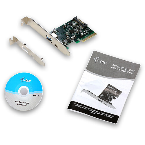 i-tec PCI-E USB 3.1 Gen.2 10 Gbps Card (PCE2U31AC) pas cher